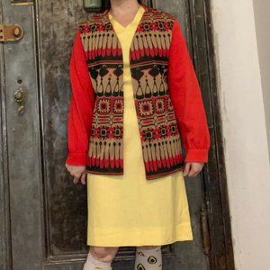 small Medium Large  Vintage 60s Ranelle Fashion Inc. mod open cardigan space age